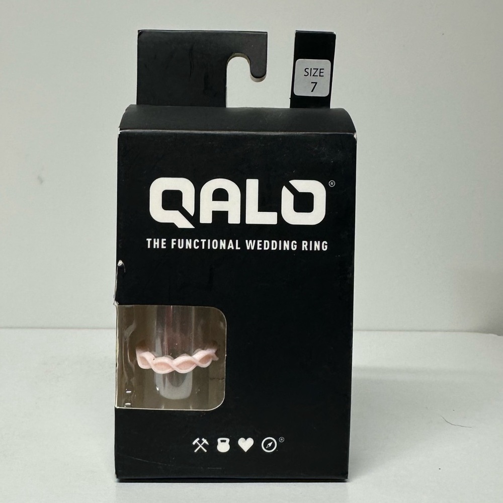QALO Women's 7 Pink - Scallop Silicone Ring